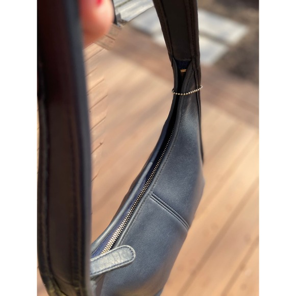 SOLD!  Vintage COACH Ergo Zip Blue Leather Shoulder Bag No 9025 - Picture 7 of 11